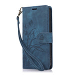 Til Samsung Galaxy A13 4G / 5G Orchid Butterfly Læderpung Etui med Rem