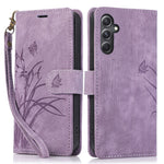 Til Samsung Galaxy A24 4G (162,1 x 77,6 x 8,3 mm) Lædercover Stativ Pung Etui med Rem