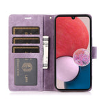 Til Samsung Galaxy A24 4G (162,1 x 77,6 x 8,3 mm) Lædercover Stativ Pung Etui med Rem