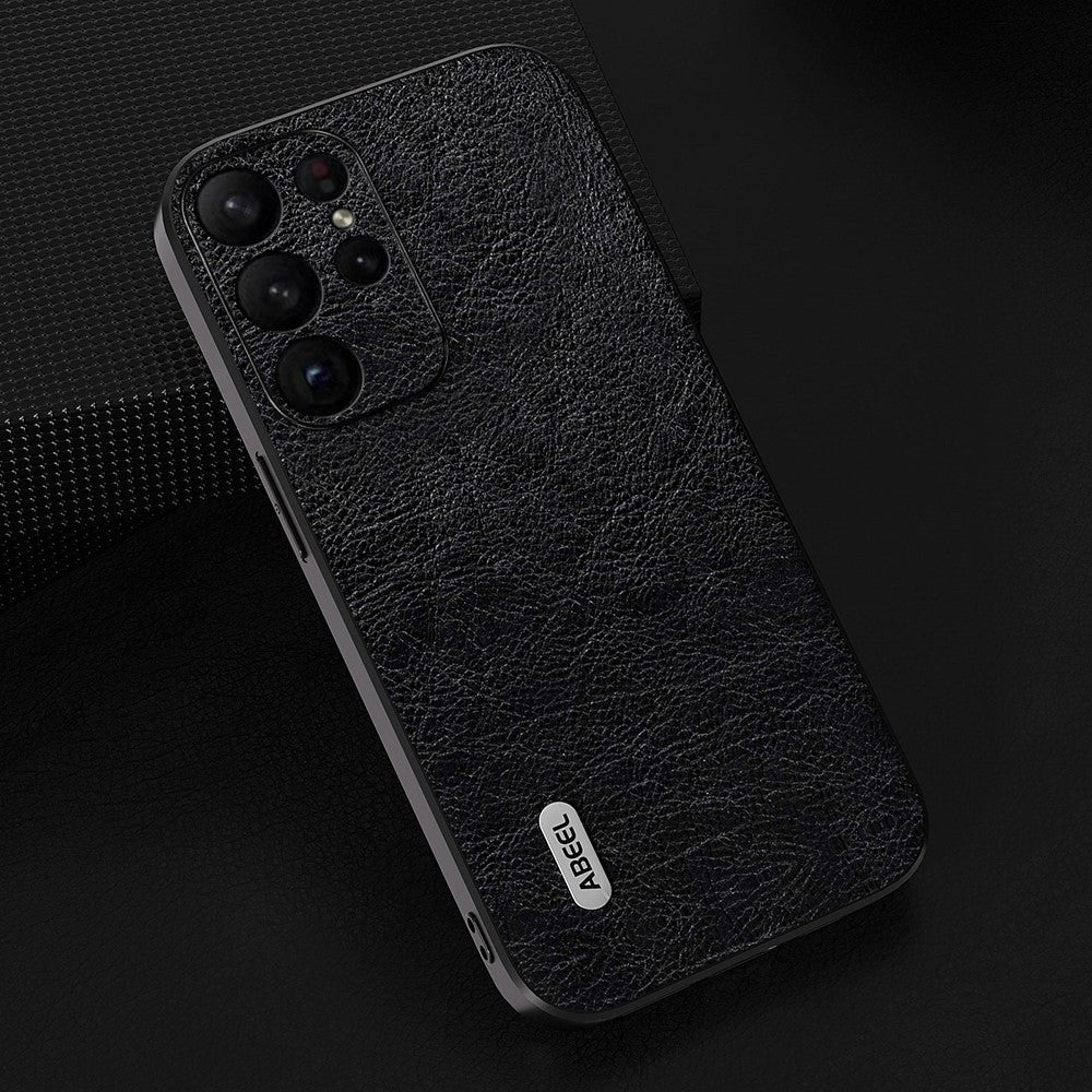 ABEEL Til Samsung Galaxy S24 Ultra Retro Lædercover Litchi Tekstur Bagside