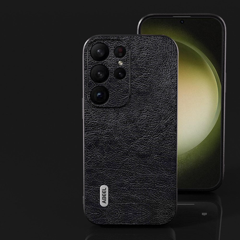 ABEEL Til Samsung Galaxy S24 Ultra Retro Lædercover Litchi Tekstur Bagside