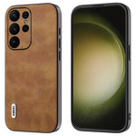 ABEEL Til Samsung Galaxy S24 Ultra Retro Lædercover Litchi Tekstur Bagside