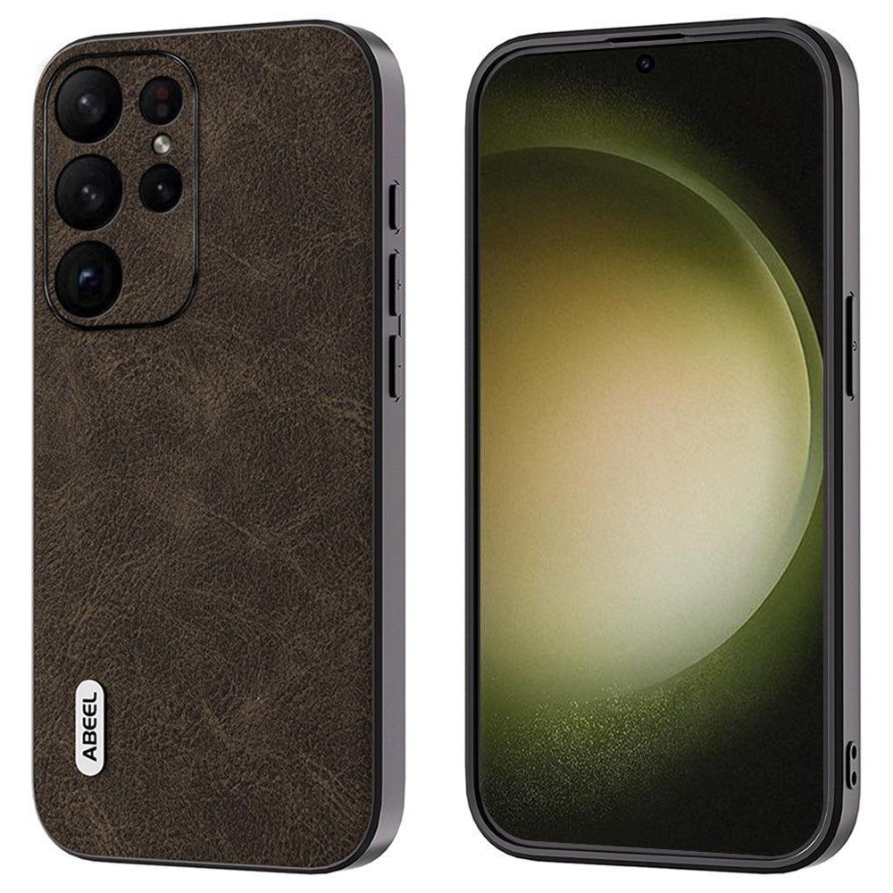 ABEEL Til Samsung Galaxy S24 Ultra Læder Telefon Bagcover Fantasy Litchi Tekstur Cover