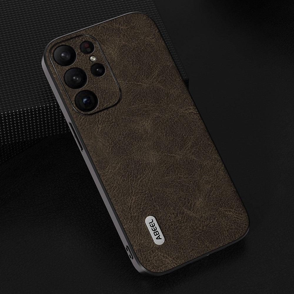 ABEEL Til Samsung Galaxy S24 Ultra Læder Telefon Bagcover Fantasy Litchi Tekstur Cover