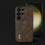 ABEEL Til Samsung Galaxy S24 Ultra Læder Telefon Bagcover Fantasy Litchi Tekstur Cover