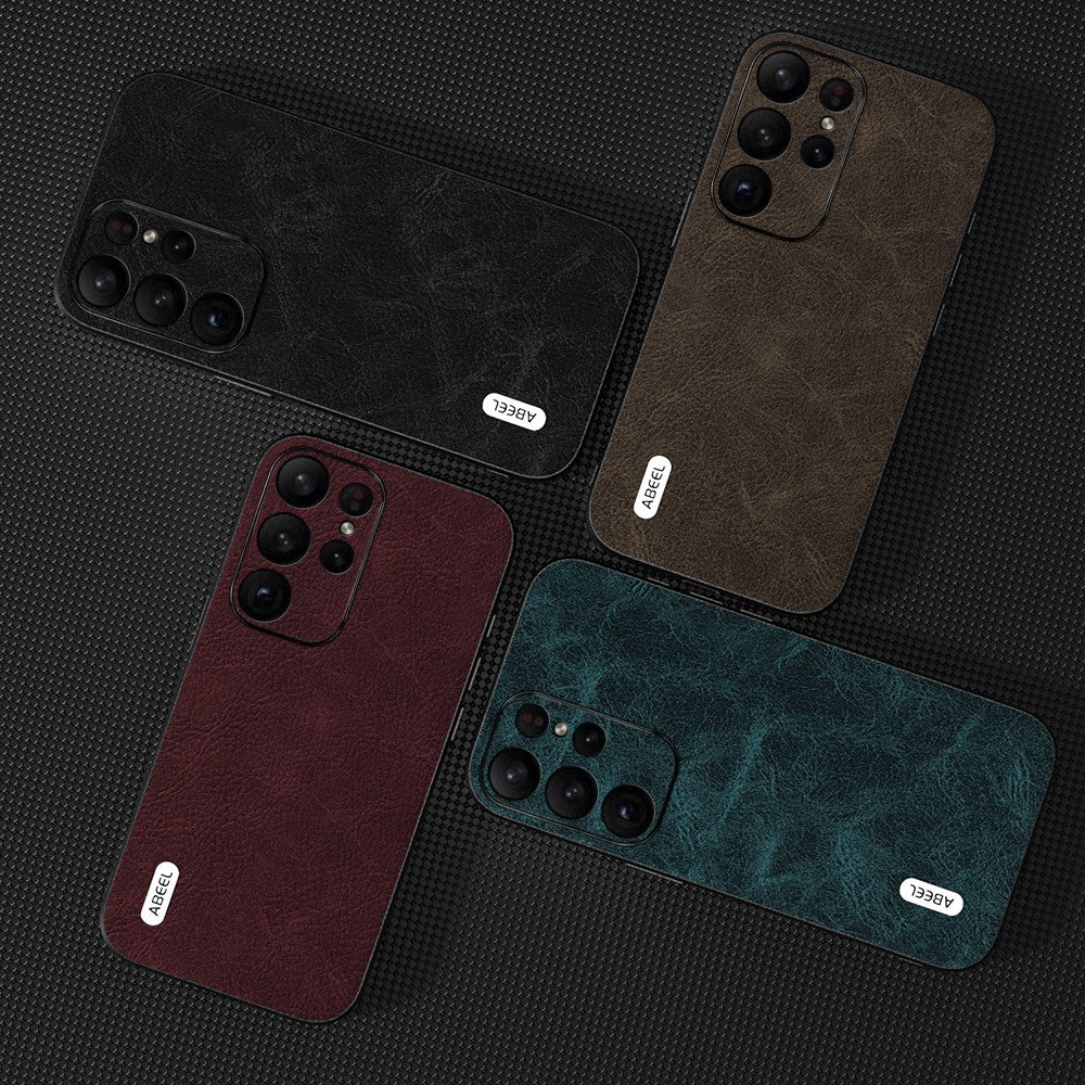 ABEEL Til Samsung Galaxy S24 Ultra Læder Telefon Bagcover Fantasy Litchi Tekstur Cover