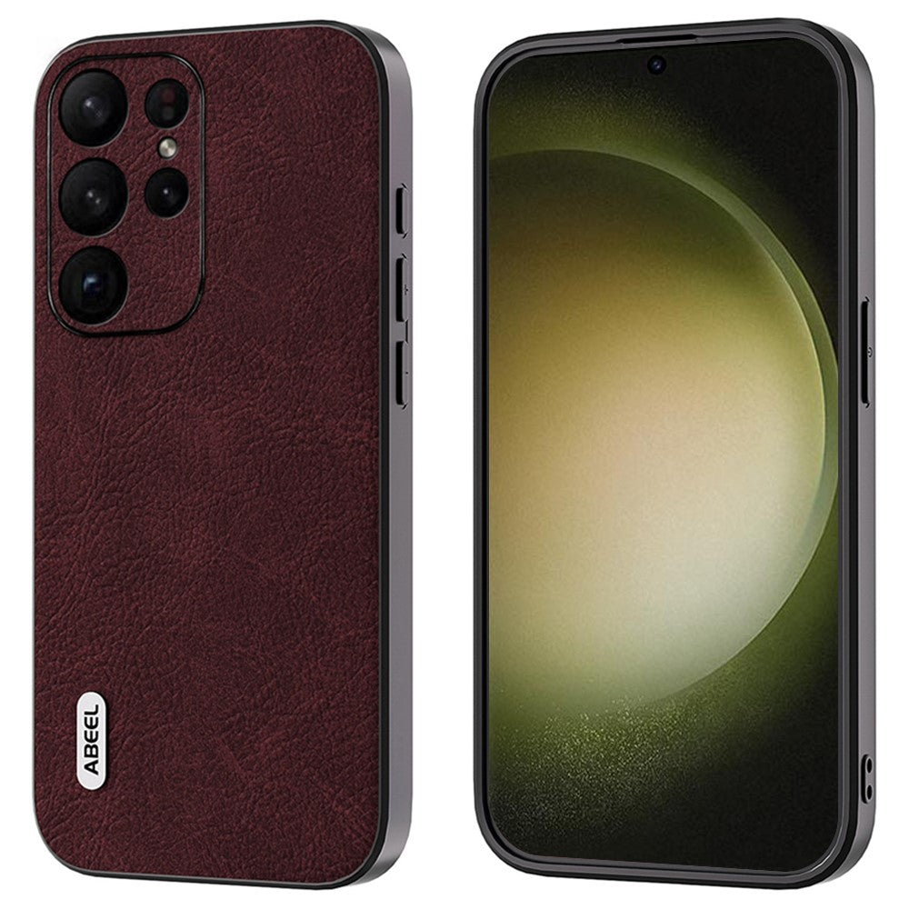 ABEEL Til Samsung Galaxy S24 Ultra Læder Telefon Bagcover Fantasy Litchi Tekstur Cover