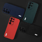 ABEEL Til Samsung Galaxy S24 Ultra Cover Ægte Koskind Litchi Tekstur Bagcover