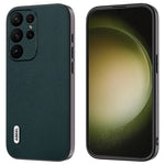 ABEEL Til Samsung Galaxy S24 Ultra Cover Ægte Koskind Litchi Tekstur Bagcover