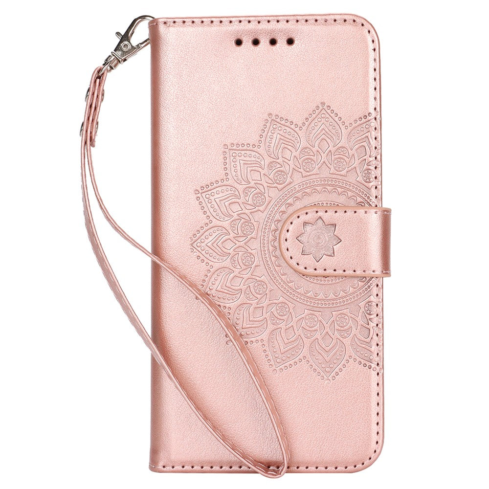For Samsung Galaxy S21 5G / 4G Cover R61 Texture Leather Stand Shockproof Imprinted Cell Phone Case
