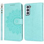 For Samsung Galaxy S21 5G / 4G Cover R61 Texture Leather Stand Shockproof Imprinted Cell Phone Case