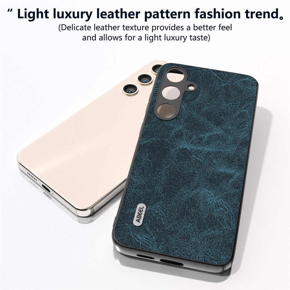 ABEEL For Samsung Galaxy S24+ PU Leather Phone Cover Litchi Texture Protective Case