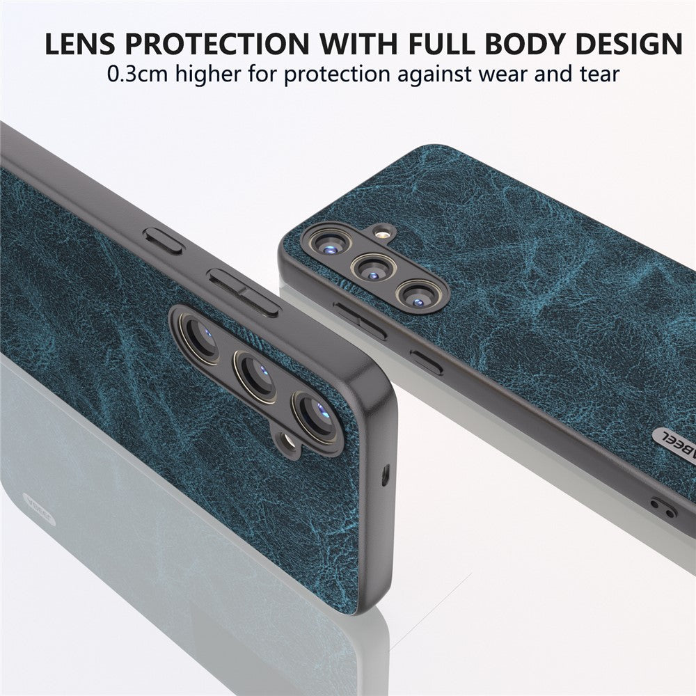 ABEEL For Samsung Galaxy S24+ PU Leather Phone Cover Litchi Texture Protective Case