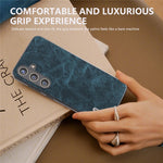 ABEEL For Samsung Galaxy S24+ PU Leather Phone Cover Litchi Texture Protective Case