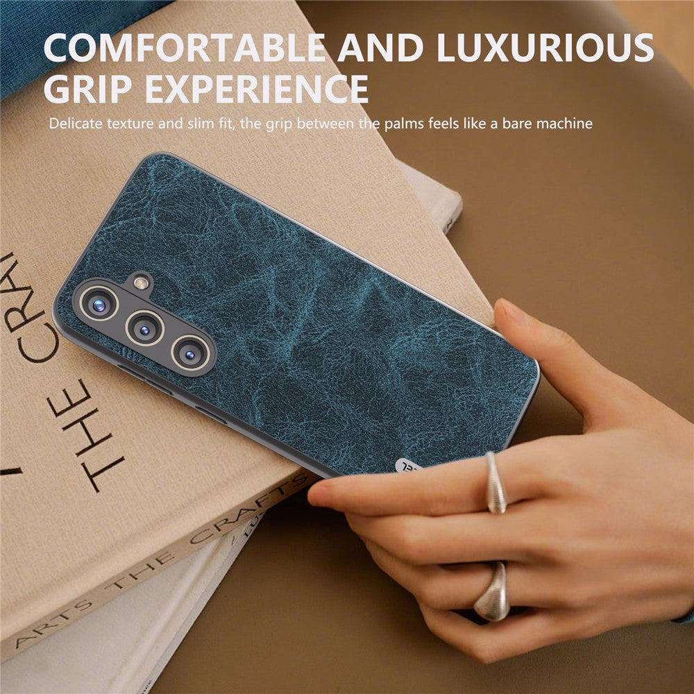 ABEEL For Samsung Galaxy S24+ PU Leather Phone Cover Litchi Texture Protective Case