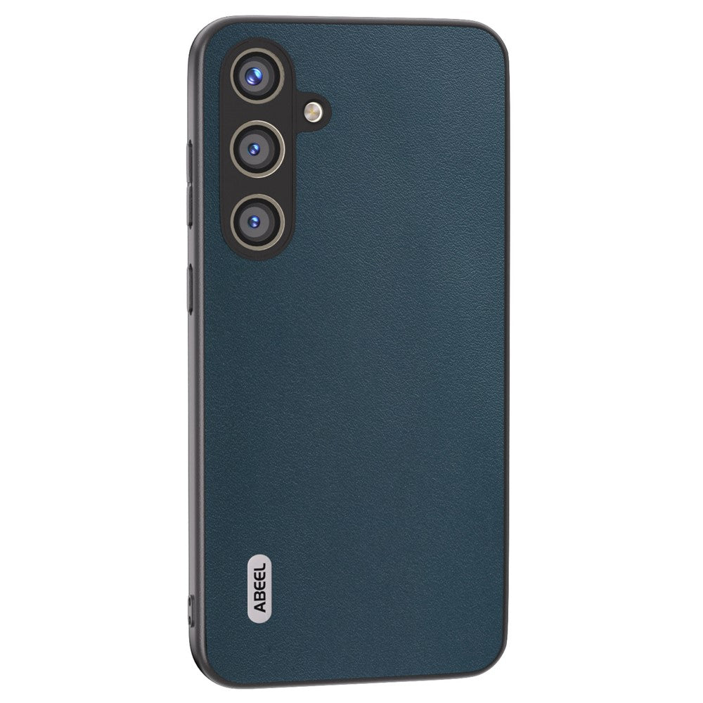 ABEEL For Samsung Galaxy S24+ Nappa Pattern Case Genuine Cow Leather Shockproof Cover