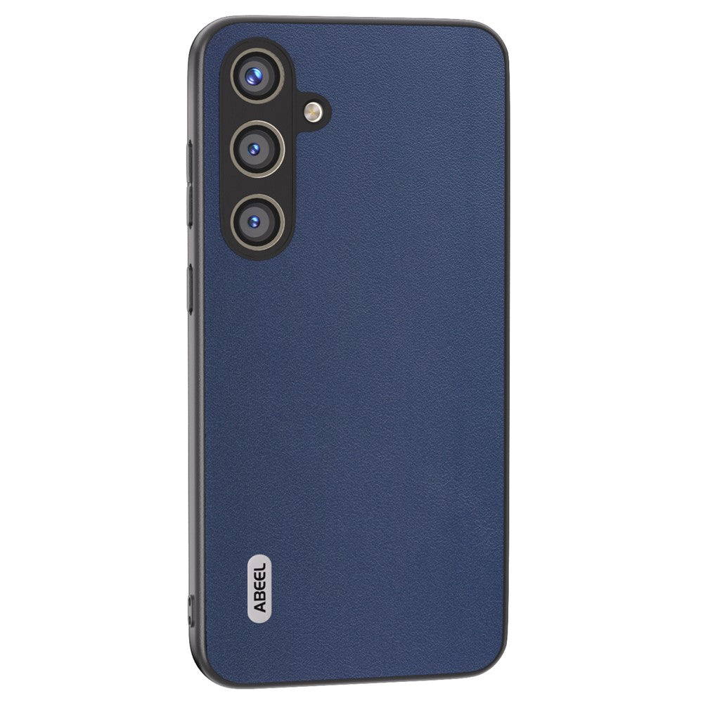 ABEEL For Samsung Galaxy S24 Case Nappa Texture Genuine Cow Leather Phone Cover Non-Slip