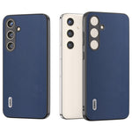 ABEEL For Samsung Galaxy S24 Case Nappa Texture Genuine Cow Leather Phone Cover Non-Slip