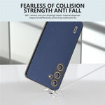 ABEEL For Samsung Galaxy S24 Case Nappa Texture Genuine Cow Leather Phone Cover Non-Slip