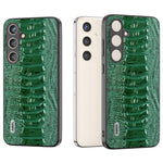 ABEEL Til Samsung Galaxy S24 Telefoncover Ægte Koskind Krokodille Tekstur Cover