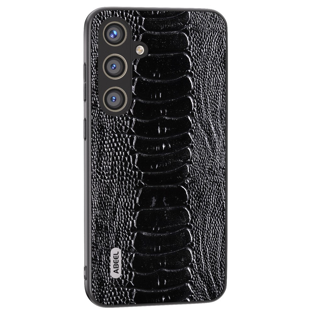 ABEEL Til Samsung Galaxy S24 Telefoncover Ægte Koskind Krokodille Tekstur Cover