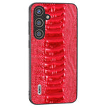 ABEEL Til Samsung Galaxy S24 Telefoncover Ægte Koskind Krokodille Tekstur Cover