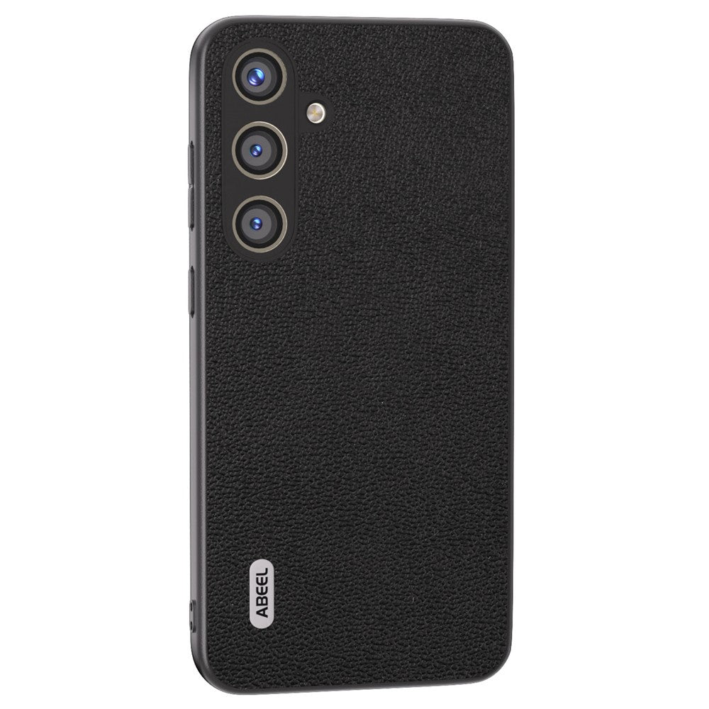 ABEEL For Samsung Galaxy S24+ Slim Shockproof Case Genuine Cow Leather Phone Cover
