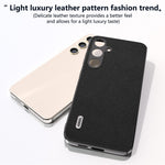 ABEEL For Samsung Galaxy S24+ Slim Shockproof Case Genuine Cow Leather Phone Cover