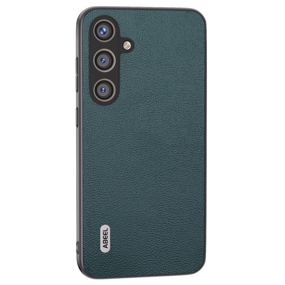 ABEEL For Samsung Galaxy S24+ Slim Shockproof Case Genuine Cow Leather Phone Cover