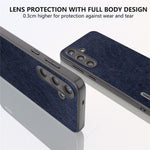 ABEEL For Samsung Galaxy S24+ Litchi-tekstur etui Læderbelagt PC+TPU telefoncover