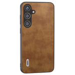 ABEEL For Samsung Galaxy S24+ Litchi-tekstur etui Læderbelagt PC+TPU telefoncover
