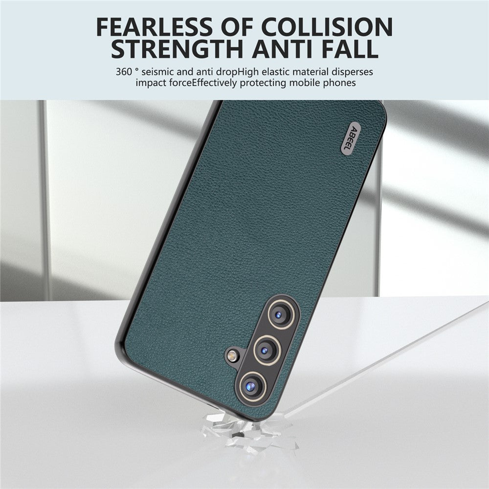 ABEEL Til Samsung Galaxy S24 Beskyttende Bagcover Litchi Tekstur Telefoncover