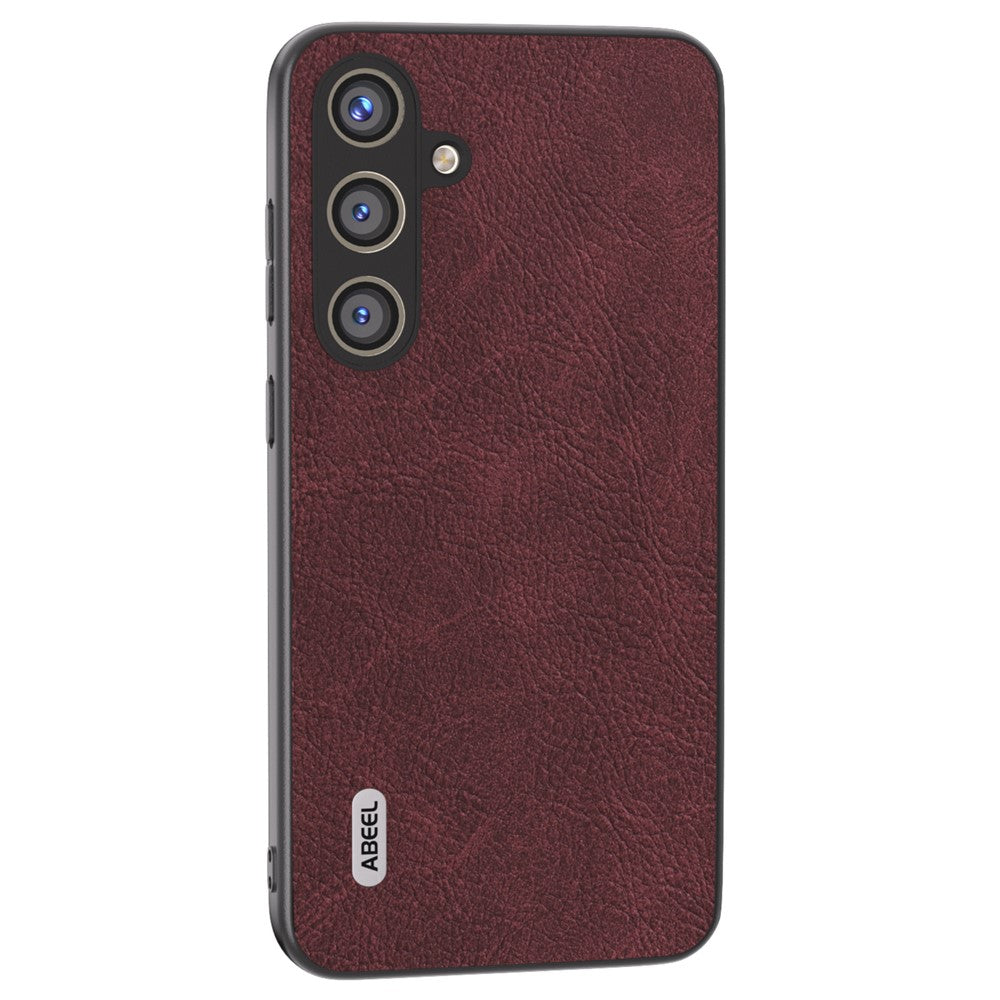 ABEEL For Samsung Galaxy S24 Litchi Texture Phone Case PU Leather+PC+TPU Anti-Scratch Cover