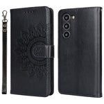 For Samsung Galaxy S23+ Case R61 Texture Flower Imprinted PU Leather Phone Cover with Wallet Stand
