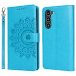 For Samsung Galaxy S23+ Case R61 Texture Flower Imprinted PU Leather Phone Cover with Wallet Stand