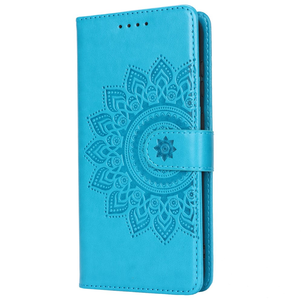 For Samsung Galaxy S23+ Case R61 Texture Flower Imprinted PU Leather Phone Cover with Wallet Stand