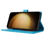 For Samsung Galaxy S23+ Case R61 Texture Flower Imprinted PU Leather Phone Cover with Wallet Stand