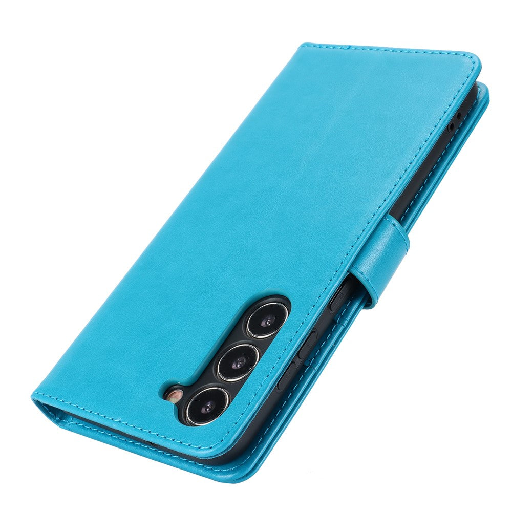 For Samsung Galaxy S23+ Case R61 Texture Flower Imprinted PU Leather Phone Cover with Wallet Stand