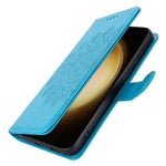 For Samsung Galaxy S23+ Case R61 Texture Flower Imprinted PU Leather Phone Cover with Wallet Stand
