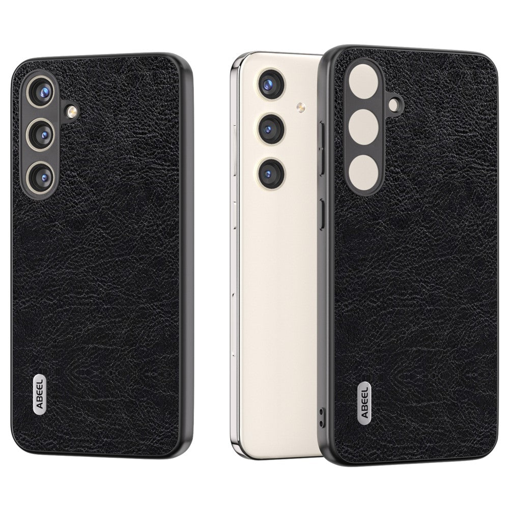 ABEEL For Samsung Galaxy S24 Retro Litchi Texture Cover PU Leather Camera Protection Phone Case
