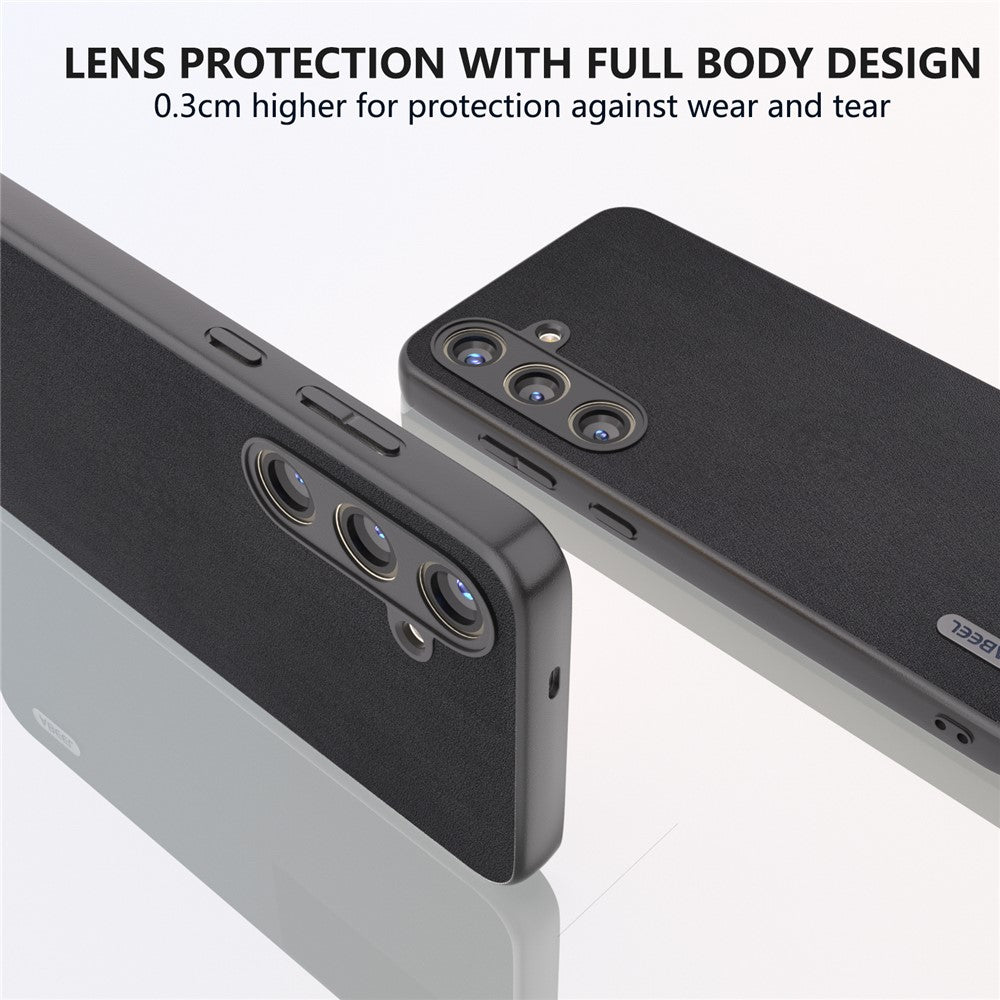 ABEEL For Samsung Galaxy S24 Retro Litchi Texture Cover PU Leather Camera Protection Phone Case