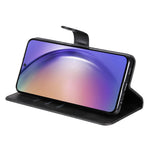 Til Samsung Galaxy A55 5G Etui Pung Stand Kalvetekstur Telefonbeskytter med Magnetisk Klap