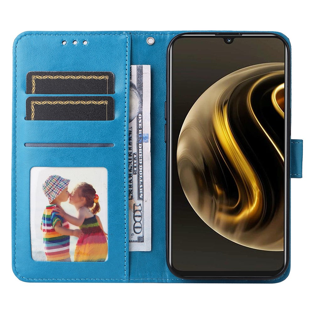 For Huawei Enjoy 70 4G / nova Y72 4G Case Imprinted Leather Case Phone Stand Cover Wallet