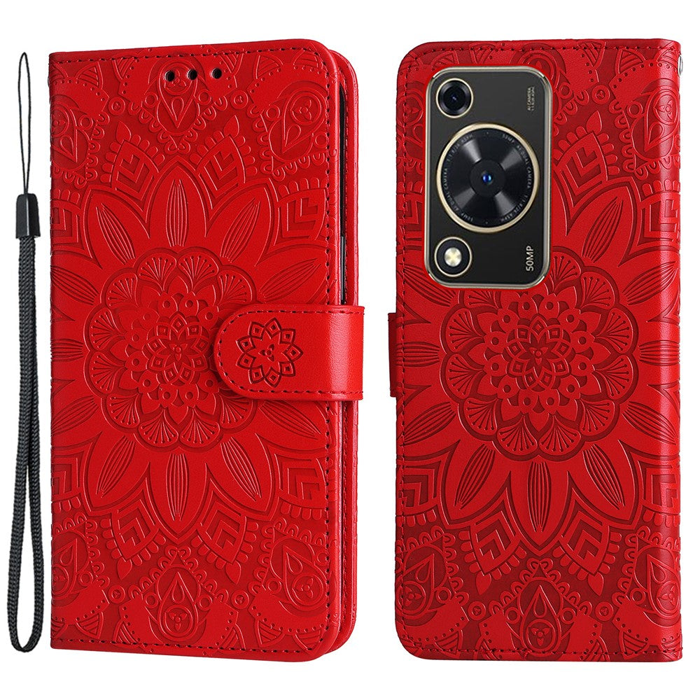For Huawei Enjoy 70 4G / nova Y72 4G Case Imprinted Leather Case Phone Stand Cover Wallet