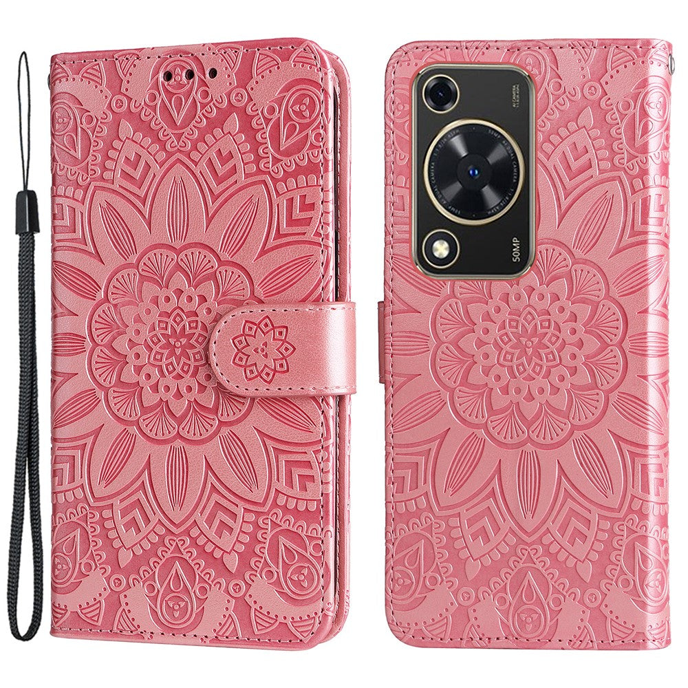 For Huawei Enjoy 70 4G / nova Y72 4G Case Imprinted Leather Case Phone Stand Cover Wallet