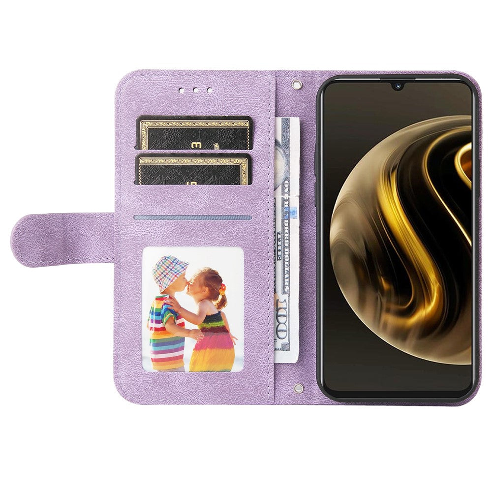 For Huawei Enjoy 70 4G / nova Y72 4G Leather Wallet Cases Skin Touch Phone Cover Stand with Strap