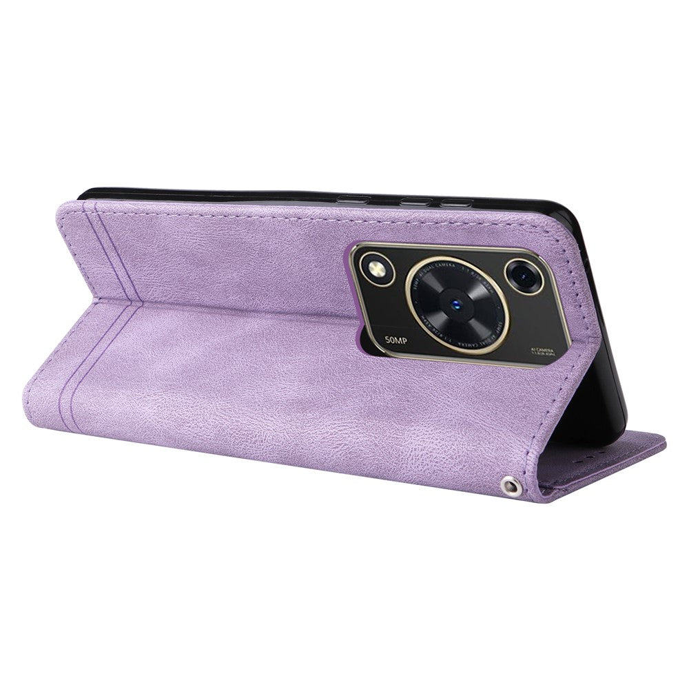 For Huawei Enjoy 70 4G / nova Y72 4G Leather Wallet Cases Skin Touch Phone Cover Stand with Strap