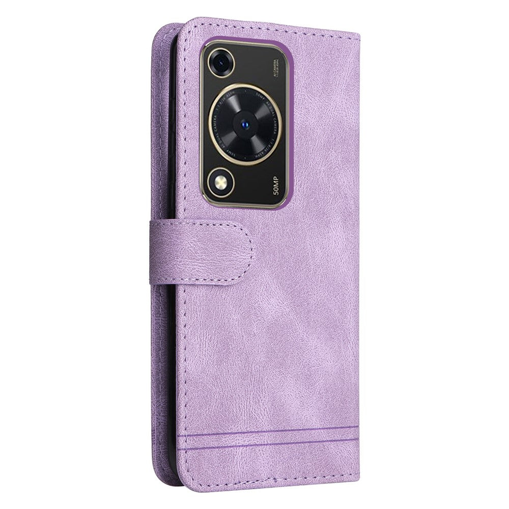 For Huawei Enjoy 70 4G / nova Y72 4G Leather Wallet Cases Skin Touch Phone Cover Stand with Strap