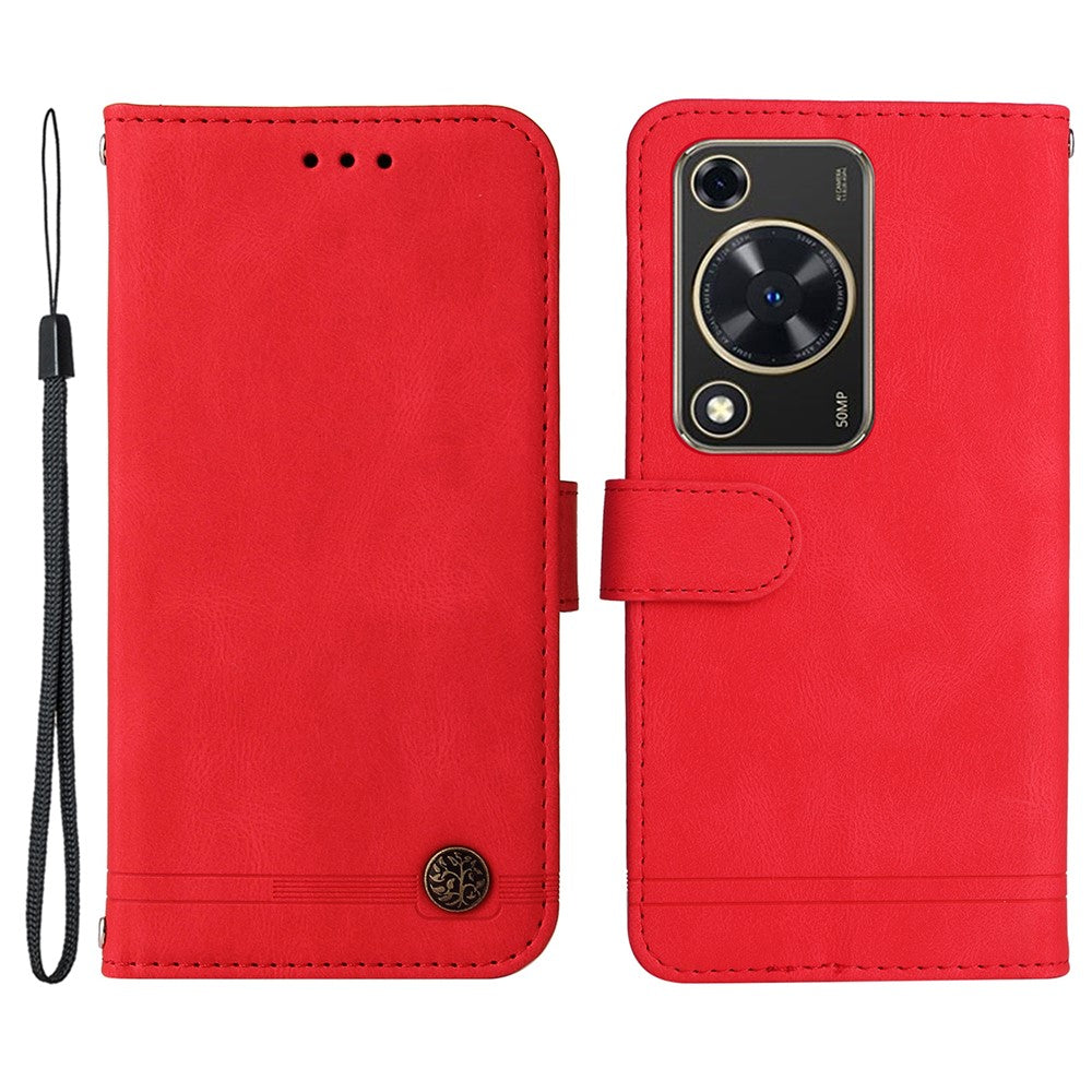 For Huawei Enjoy 70 4G / nova Y72 4G Leather Wallet Cases Skin Touch Phone Cover Stand with Strap