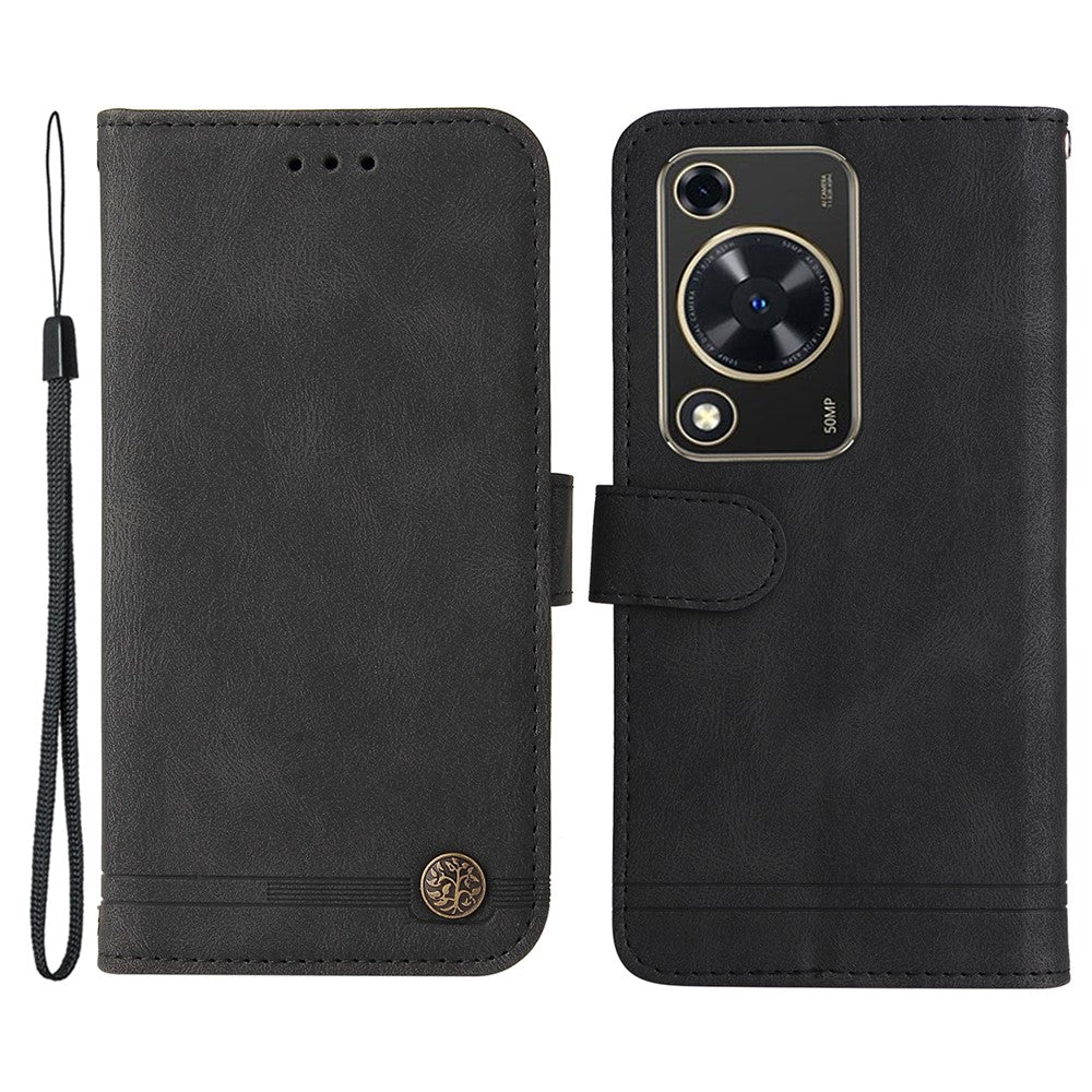 For Huawei Enjoy 70 4G / nova Y72 4G Leather Wallet Cases Skin Touch Phone Cover Stand with Strap